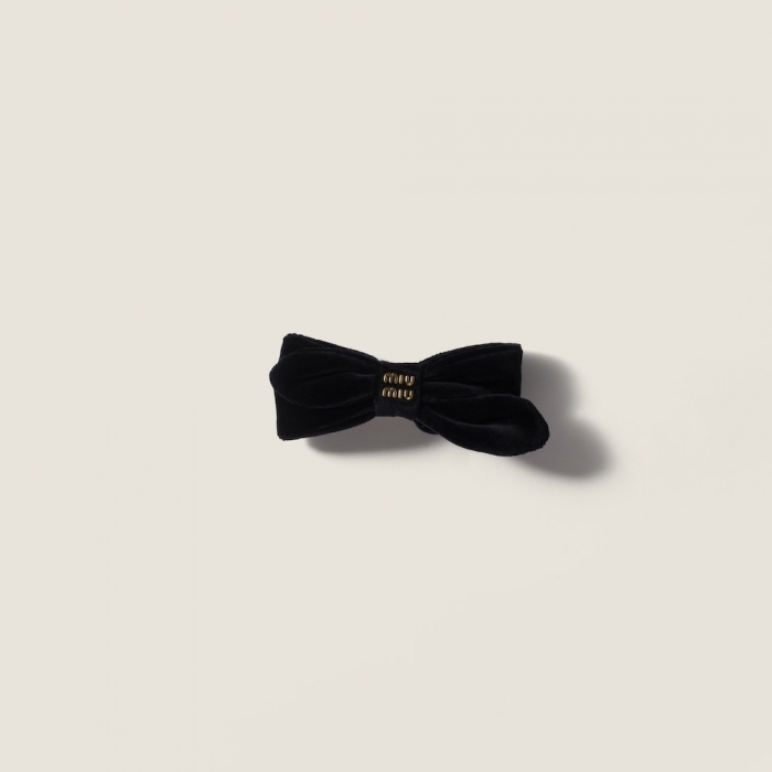Miu Miu Velvet hair clip - Black