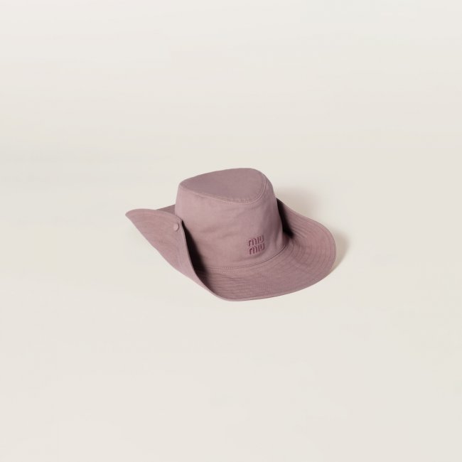 Miu Miu Gabardine cowboy hat - Raspberry