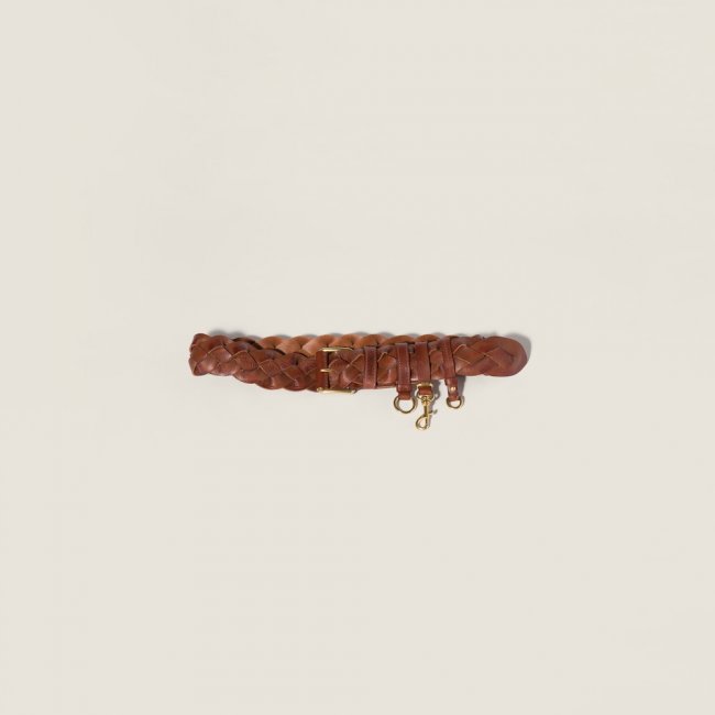 Miu Miu Leather belt - Tobacco