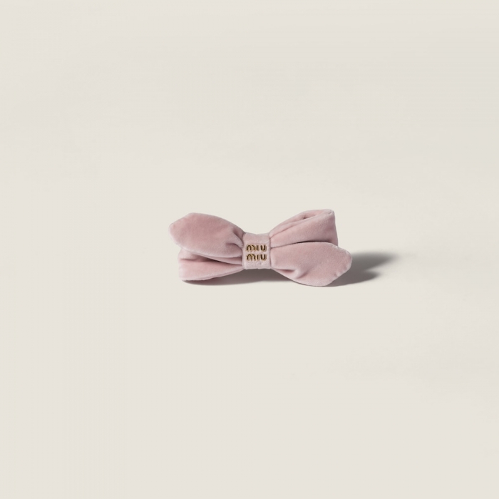 Miu Miu Velvet hair clip - Alabaster Pink