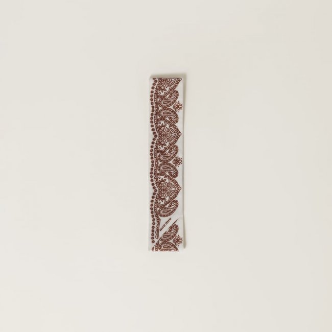 Miu Miu Printed poplin scarf - Ivory