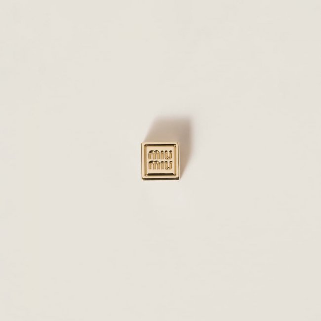 Miu Miu Dice charm with logo - Gold