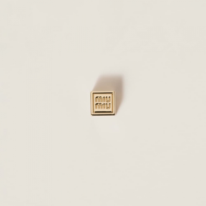 Miu Miu Dice charm with logo - Gold