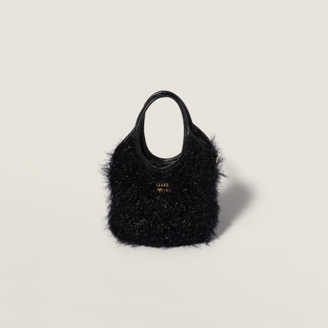 Miu Miu Ivy Lurex handbag Black