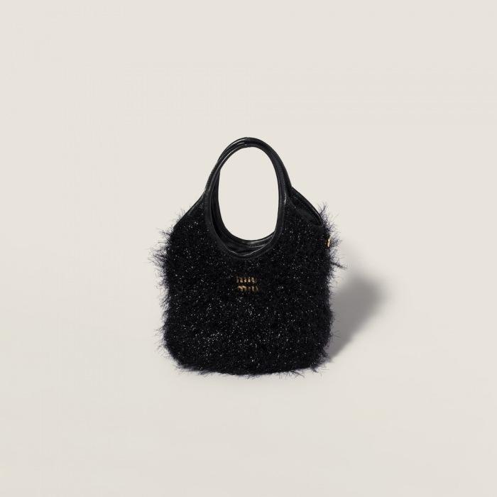 Miu Miu Ivy Lurex handbag Black
