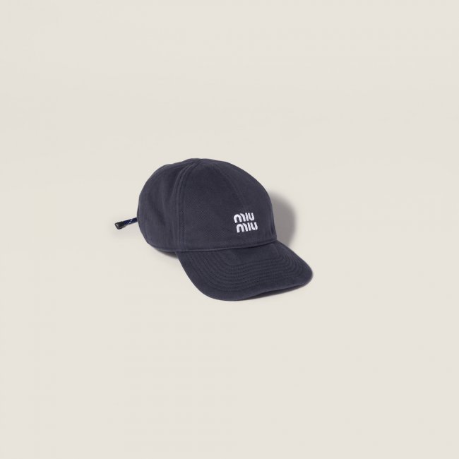 Miu Miu Denim baseball cap - Navy