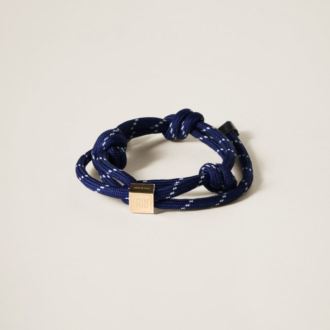 Miu Miu Cord bracelet Baltic Blue