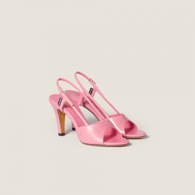 Miu Miu Ayers slingback sandals Petal Pink