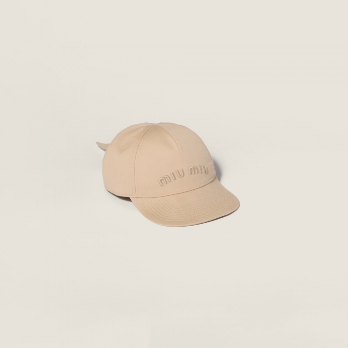 Miu Miu Poplin baseball cap - Sand Beige