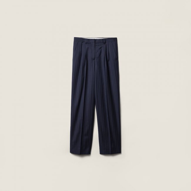 Miu Miu Pinstriped pants Navy