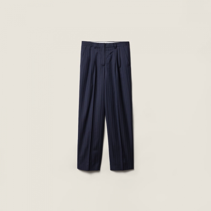 Miu Miu Pinstriped pants Navy