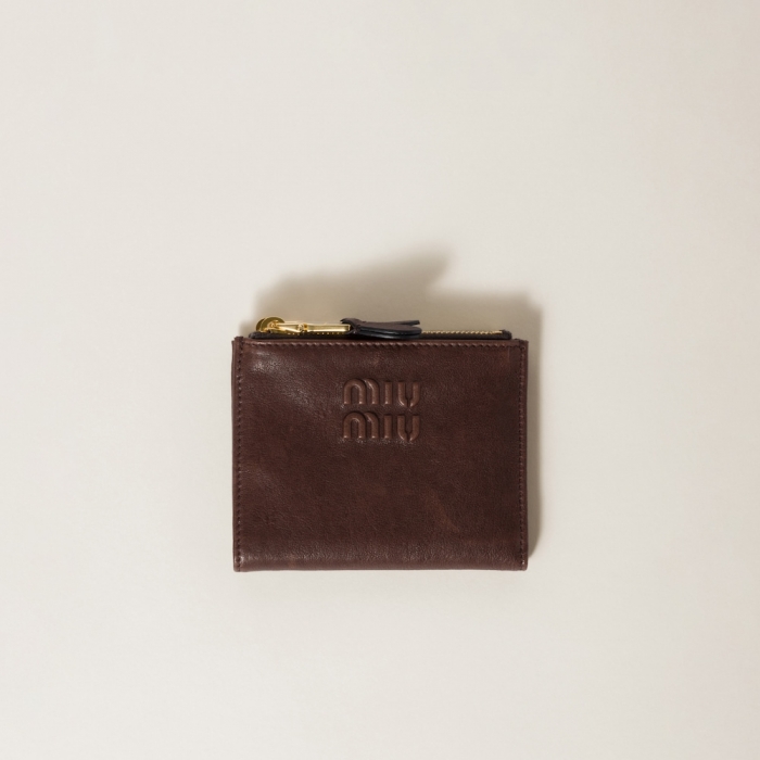 Miu Miu Small nappa leather wallet Briarwood