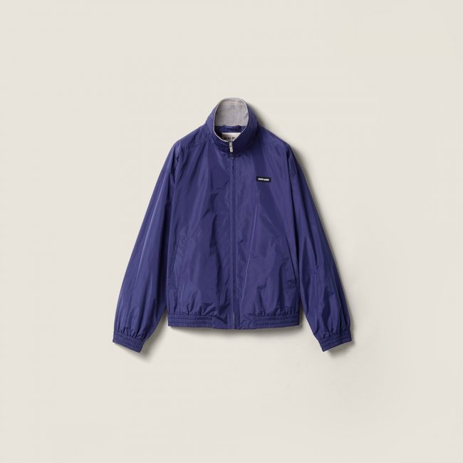 Miu Miu Technical poplin blouson jacket Royal Blue