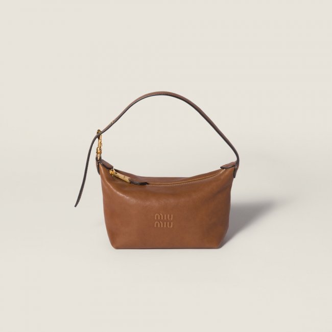 Miu Miu Nappa leather pouch - Oak