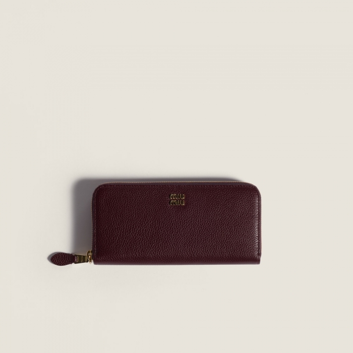Miu Miu Large leather wallet Burgundy
