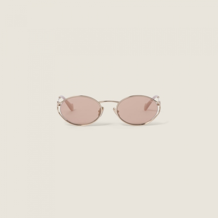 Miu Miu Logo sunglasses - Rose gold lenses