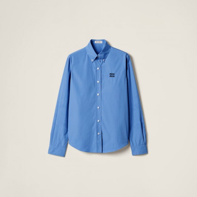 Miu Miu Poplin shirt Periwinkle Blue