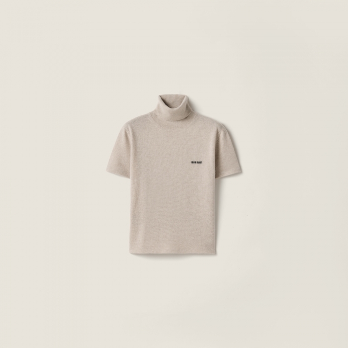 Miu Miu Cashmere turtleneck sweater Sand Beige