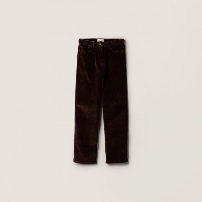Miu Miu Corduroy pants Cocoa Brown