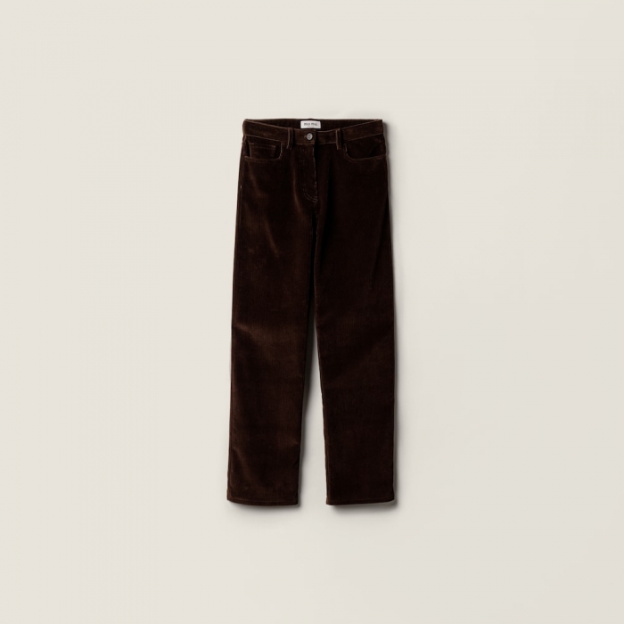 Miu Miu Corduroy pants Cocoa Brown