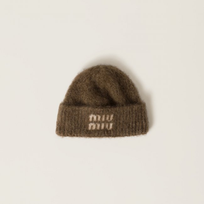 Miu Miu Mohair beanie - Tobacco