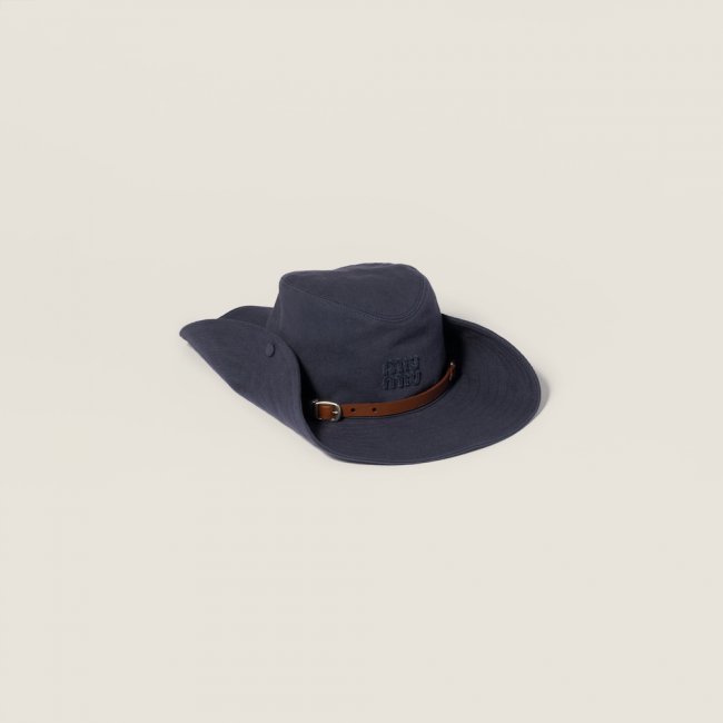 Miu Miu Drill cowboy hat - Hematite