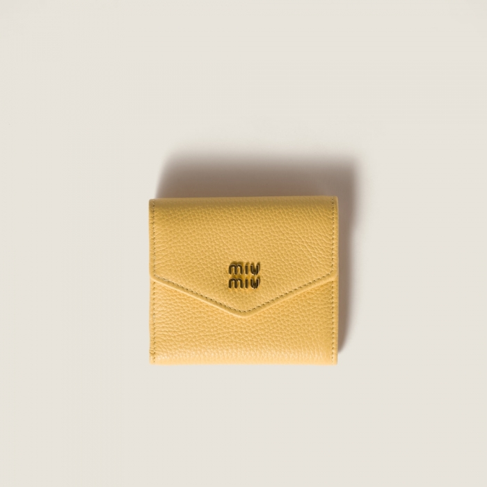 Miu Miu Small leather wallet Yellow
