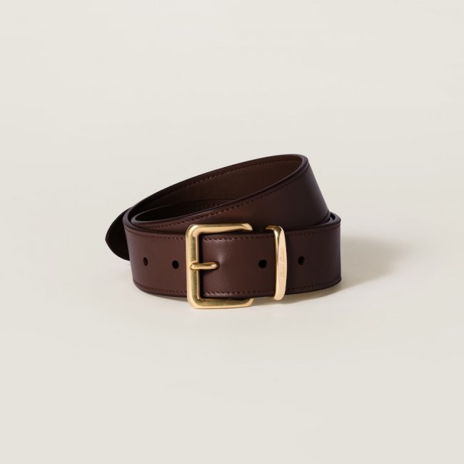 Miu Miu Leather belt - Briarwood