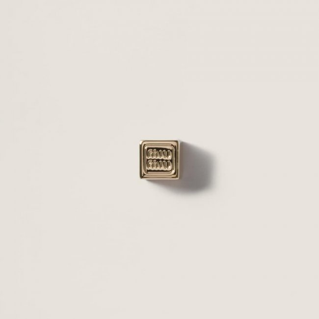 Miu Miu Metal scarf ring - Gold