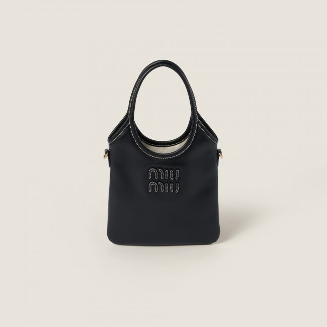 Miu Miu Ivy leather handbag Black