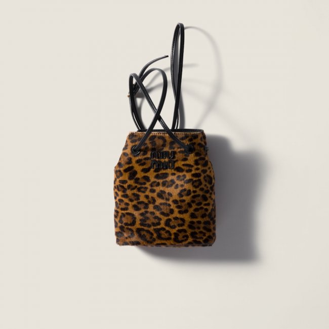 Miu Miu Calf hair pouch - Honey