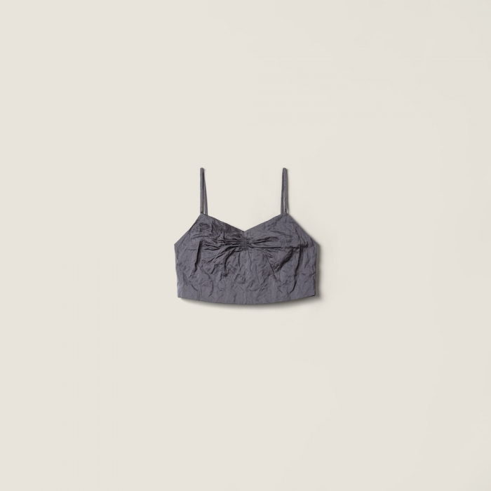 Miu Miu Duchesse top Iron Gray