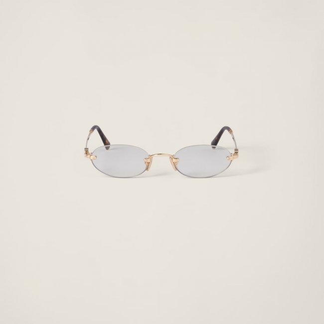 Miu Miu Logo sunglasses - Blue-ray Transparent Lenses
