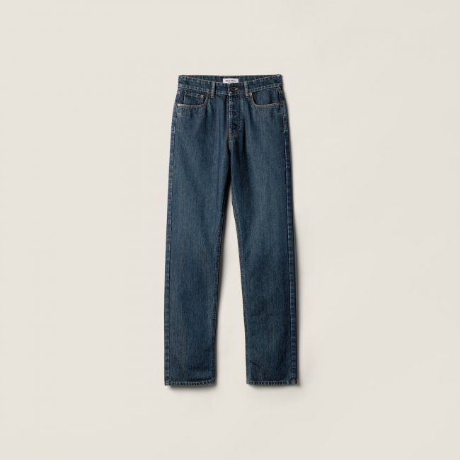 Miu Miu Five-pocket denim jeans Navy