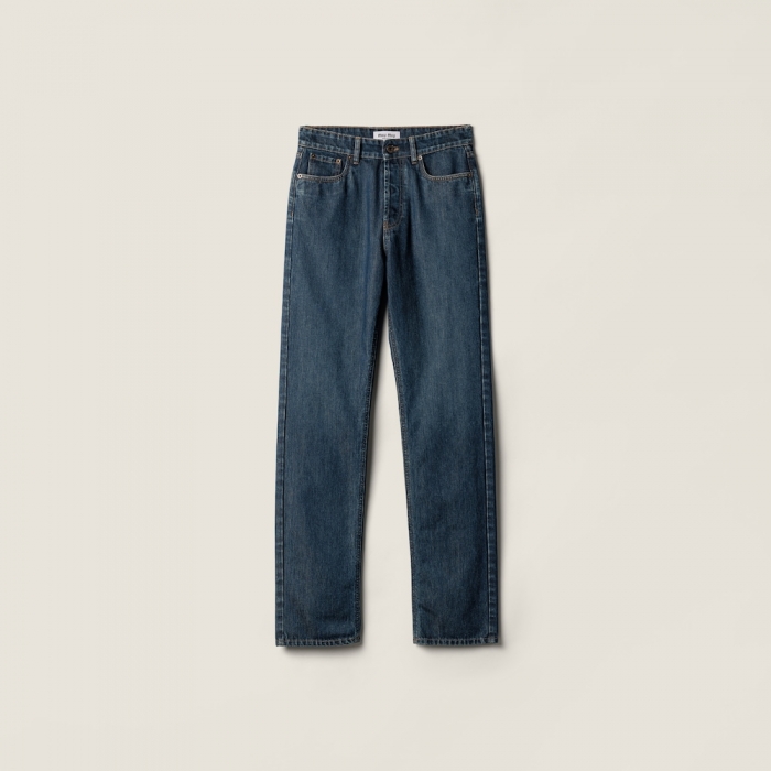 Miu Miu Five-pocket denim jeans Navy