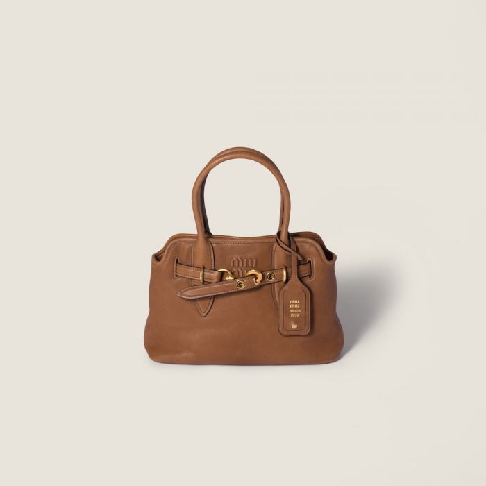 Miu Miu Aventure nappa leather bag Oak