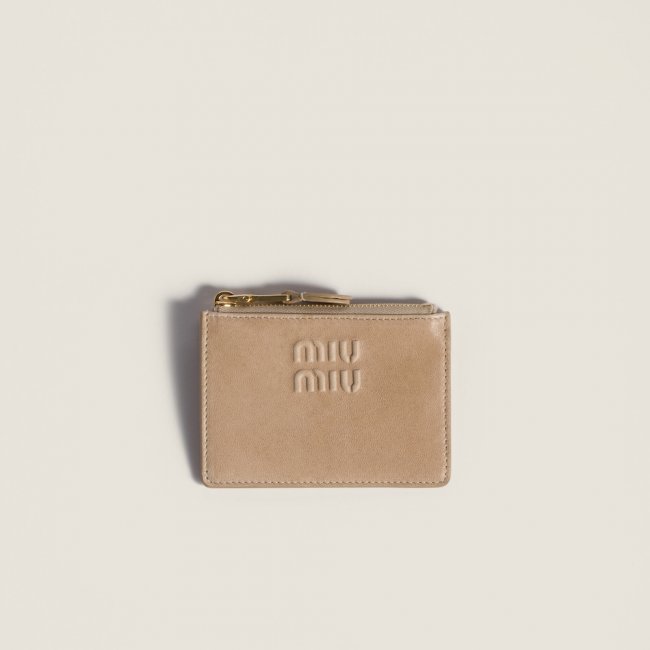 Miu Miu Nappa leather card holder Cord