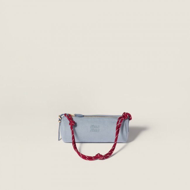 Miu Miu Gabardine pouch - Astral Blue/Amaranth