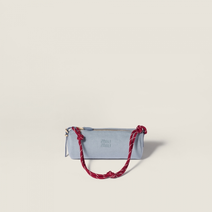 Miu Miu Gabardine pouch - Astral Blue/Amaranth