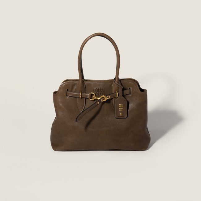 Miu Miu Aventure nappa leather bag Tundra
