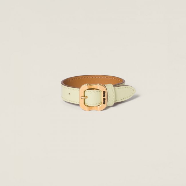 Miu Miu Leather bracelet Pistachio / Caramel