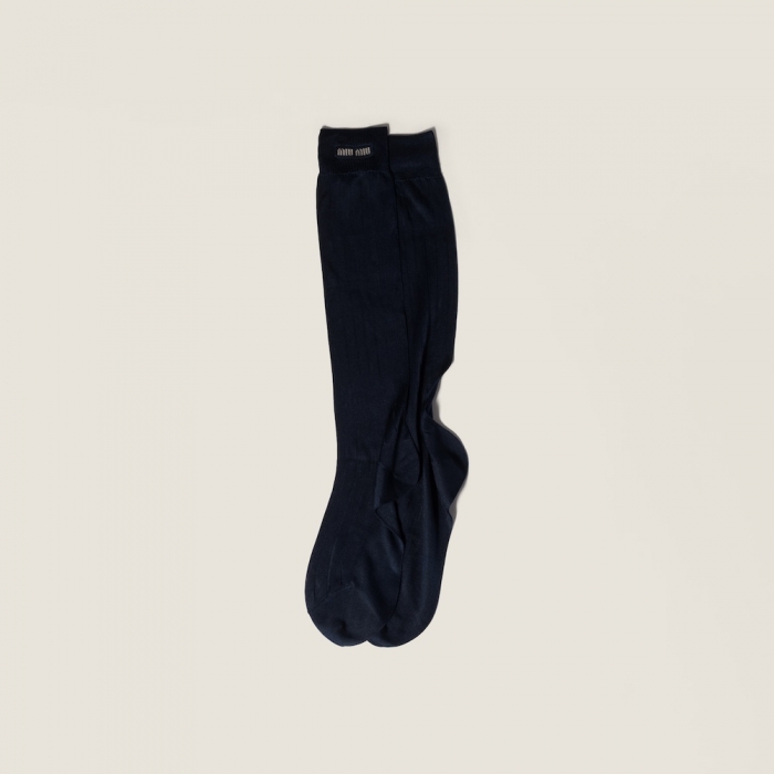 Miu Miu Silk socks Navy