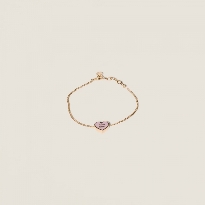 Miu Miu Metal bracelet Gold / Alabaster Pink