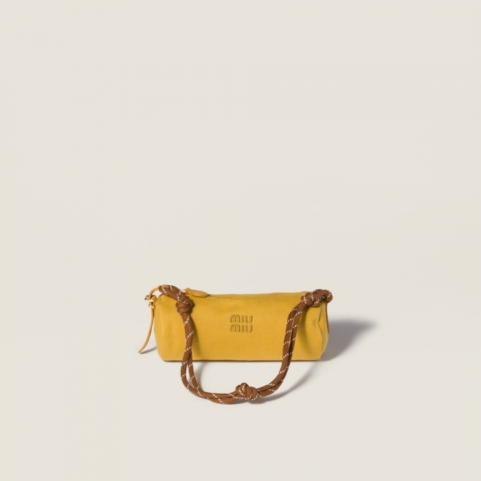 Miu Miu Gabardine pouch - Topaz/Brandy