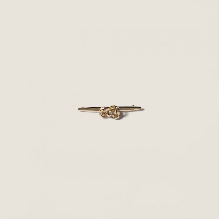 Miu Miu Metal hair barrette - Gold/Crystal