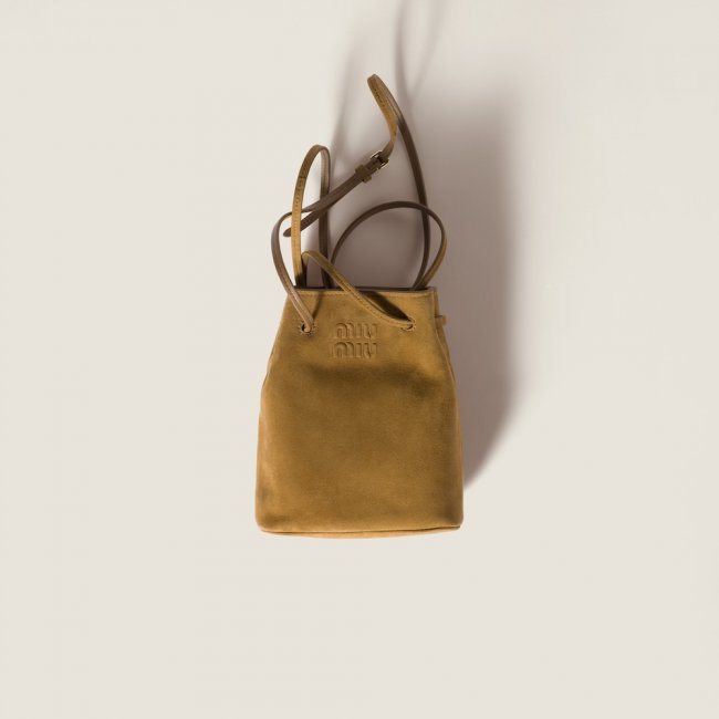 Miu Miu Suede pouch - Olive Green