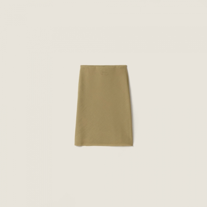 Miu Miu Silk mid-length skirts Olive Green