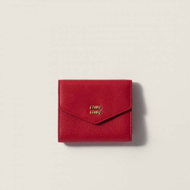 Miu Miu Small leather wallet Red