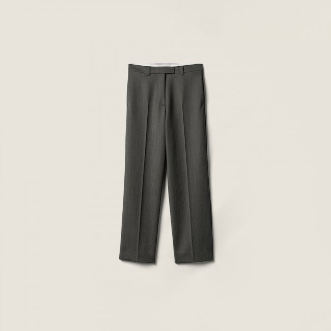 Miu Miu Cover fabric trousers Slate Gray
