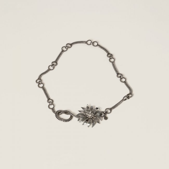 Miu Miu Metal belt with crystals - Silver